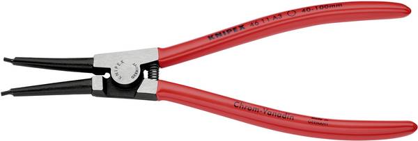 Knipex 46 11 A3 Seegeringzange Passend für (Seegeringzangen) Außenringe  40-100 mm Spitzenform (Details) gerade