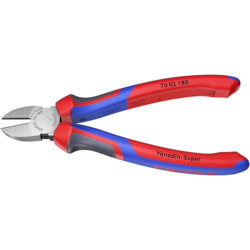 Thumbnail - Knipex Seitenschneider 180mm poliert mit PVC-Handschutz Knipex 70 02 180 Werkstatt Seitenschneider mit Facette 180 mm