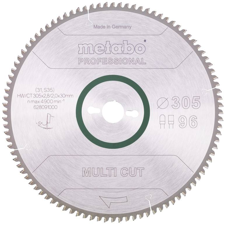METABO 628091000 - Aluminium - Bronze - Spanholzplatte - Kupfer - Laminat - MDF - Kunststoff - KGS 3