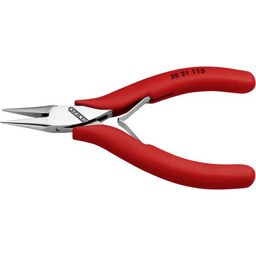Thumbnail - Knipex 35 21 115 Elektronik- u. Feinmechanik Flachrundzange Gerade Werkzeugstahl 115 mm