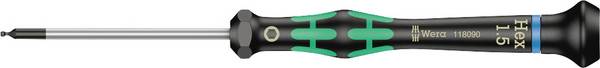 Wera 2052 Elektrotechnik und Feinwerktechnik Innen-Sechskantschraubendreher Schlüsselweite (metrisch): 1.5 mm  Klingenlänge: 60 mm