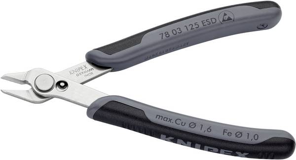 Knipex Super-Knips 78 03 125 ESD ESD Printzange ohne Facette 125 mm