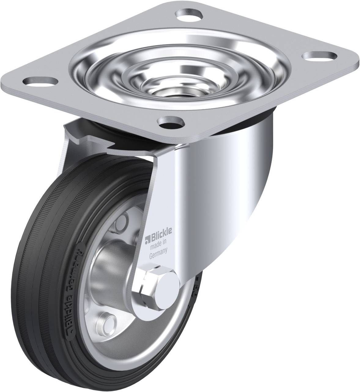 Blickle LE-VE 80R Zwenkwiel Wieldiameter: 80 mm Draagvermogen (max.): 50 kg 1 stuk(s) afbeelding