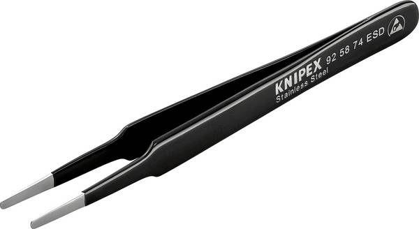 Knipex 92 58 74 ESD  Präzisionspinzette   Flach-rund 120 mm