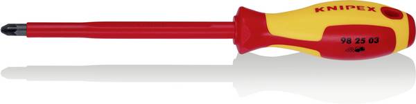 Knipex  98 25 03 VDE Kreuzschlitz-Schraubendreher PZ 3 Klingenlänge: 150 mm DIN EN 60900