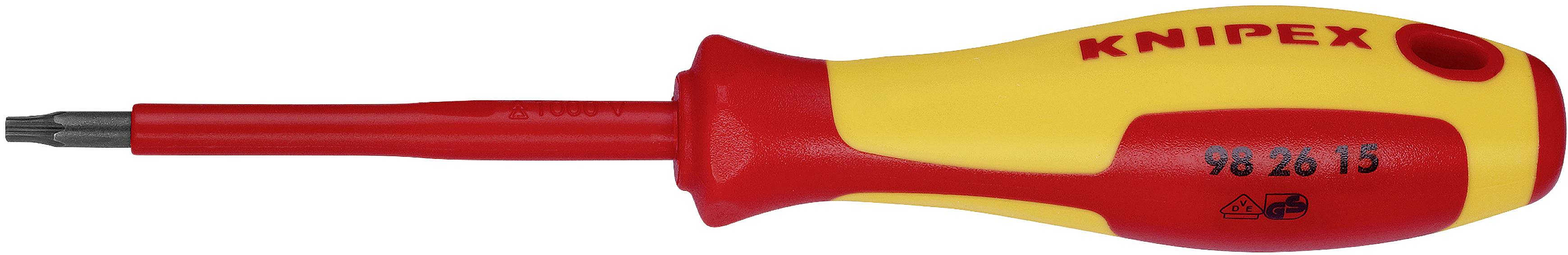 Knipex 98 26 15 VDE Sechsrund-Schraubendreher Größe (Schraubendreher) T 15 Klingenlänge: 80 mm DIN EN 60900 1 St.