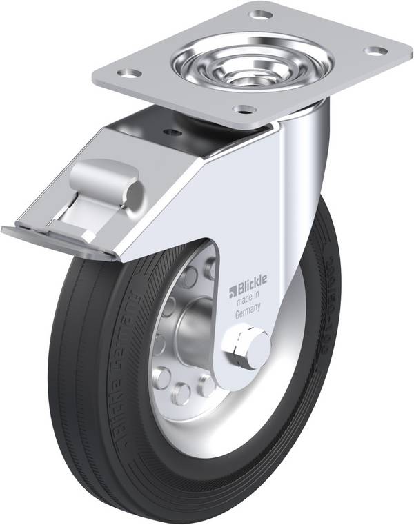 Blickle 380055 LE-VE 200R-FI Lenkrolle mit Feststeller Rad-Durchmesser: 200 mm Tragfähigkeit (max.): 205 kg 1 St.