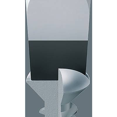 Diagramm eines Flüssigkeits- und Gasphasenseparators mit Schnittansicht, bei dem sich Flüssigkeit am Boden absetzt und Gas aufsteigt.