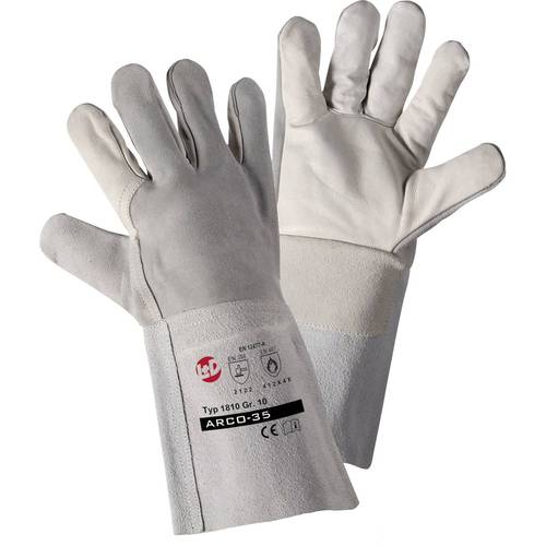Thumbnail - Leipold Doehle Kombi 1810 Rindspaltleder Schweißerhandschuh Größe (Handschuhe): 10, XL EN 12477-A, EN 388, EN 407 CAT II...