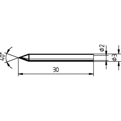 Ersa 012 BD Lötspitze Bleistiftform Spitzen-Größe 0.3 mm  Inhalt 1 St.
