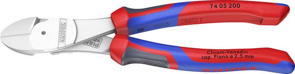 Knipex  74 05 200 SB Werkstatt Kraft-Seitenschneider mit Facette 200 mm