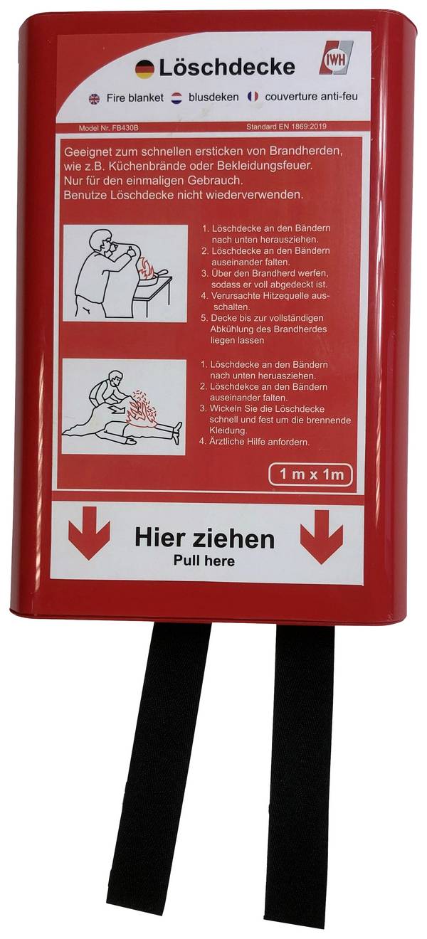 IWH 047044  Feuerlöschdecke  Pkw (L x B) 100 cm x 100 cm    1 St.