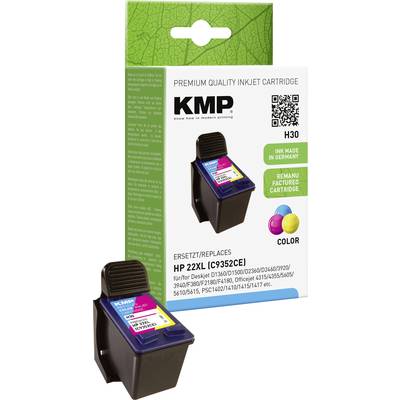KMP Druckerpatrone ersetzt HP 22, C9352AE Kompatibel  Cyan, Magenta, Gelb H30 1901,4220