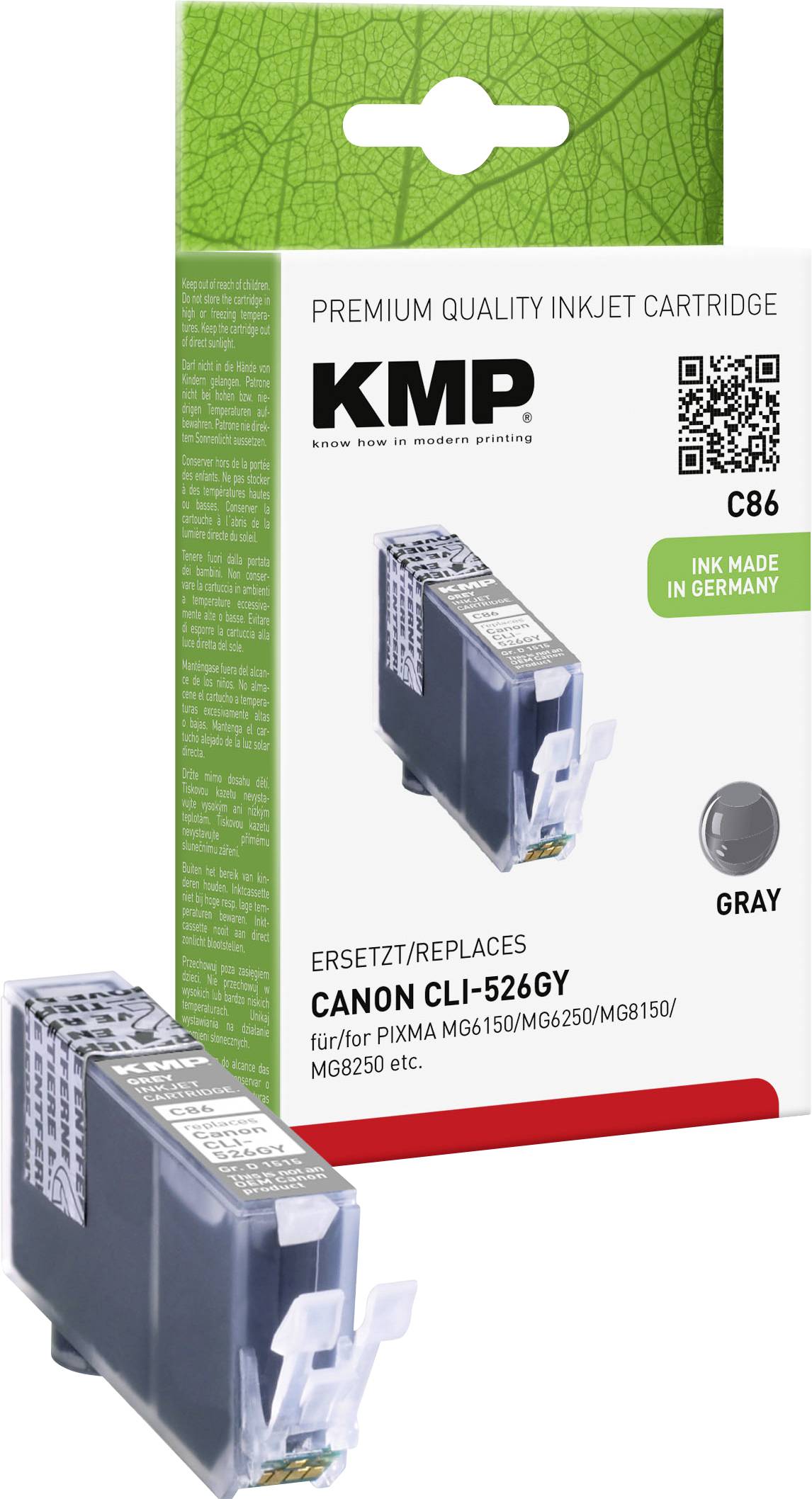KMP Druckerpatrone ersetzt Canon CLI-526GY Kompatibel Grau C86 1515,0041