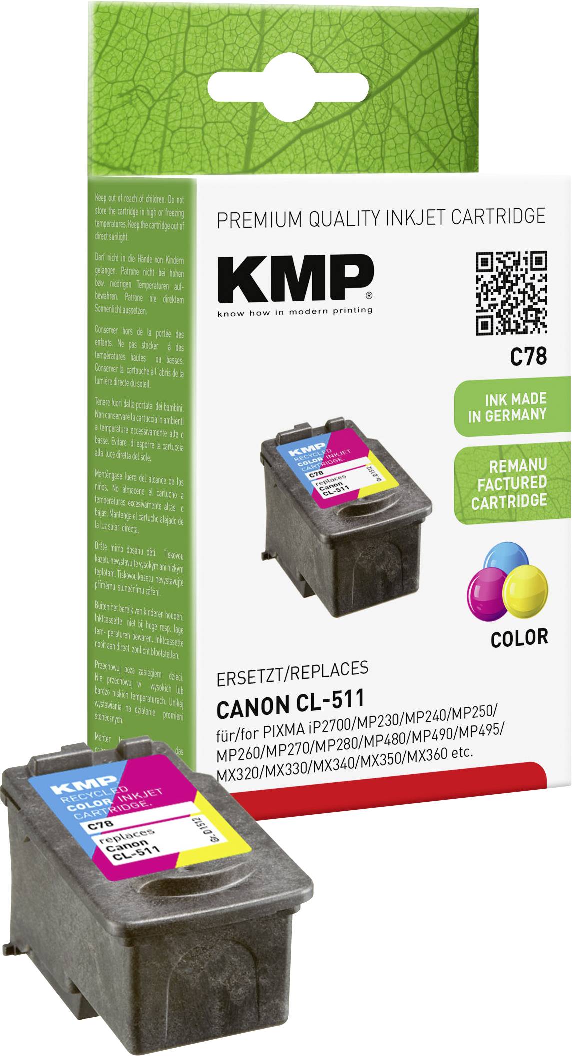 KMP C78 Farbe (Cyan, Magenta, Gelb) wiederaufbereitet Tintenpatrone