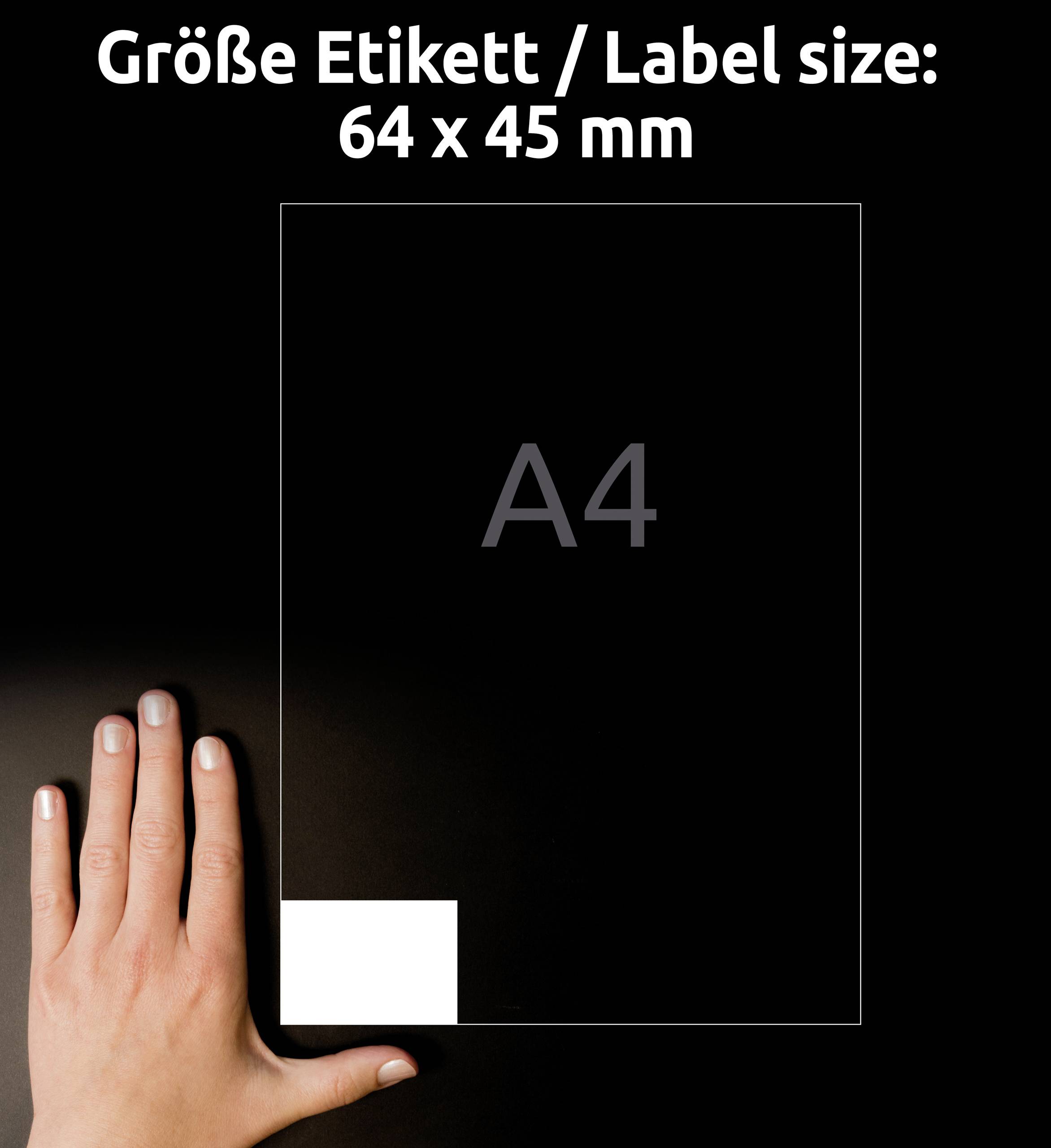 Avery-Zweckform 6171 Universal-Etiketten 64 x 45 mm Papier Weiß 540 St. Permanent haftend Tintenstrahldrucker, Laserdruc-6