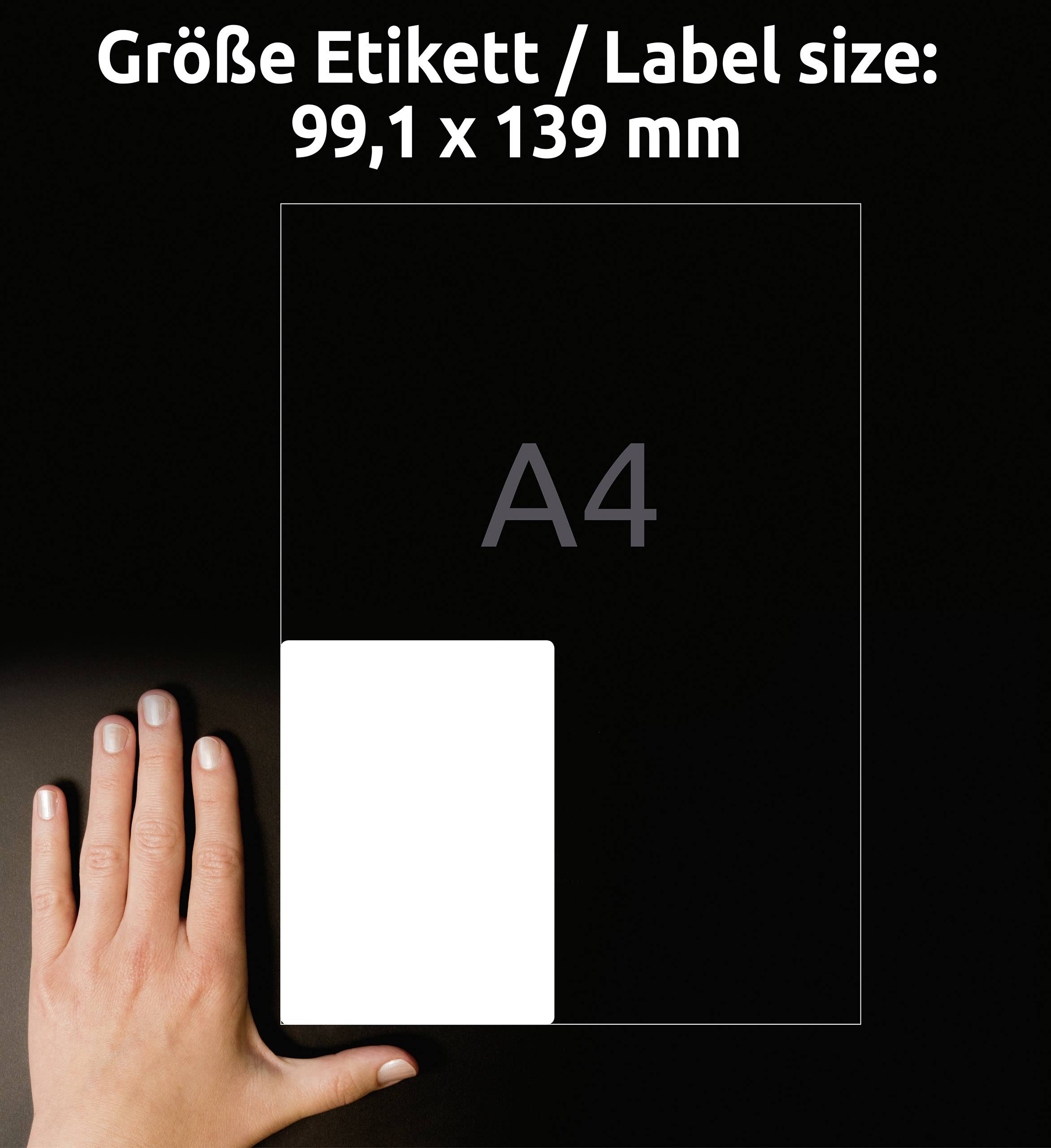Avery-Zweckform L4733REV-25 Universal-Etiketten 99.1 x 139 mm Papier Weiß 120 St. Wiederablösbar Tintenstrahldrucker, La-6