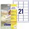 'Avery Zweckform' ablösbare Universal-Etiketten für temporäre Beschriftung. Paket mit vorgestanzten Etiketten im A4-Format.