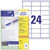 Avery-Zweckform 3422 Universal-Etiketten 70 x 35 mm Papier Weiß 2400 St. Permanent haftend Tintenstrahldrucker, Laserdrucker, Farblaserdrucker, Kopierer, Farbkopierer, Handbeschriftung