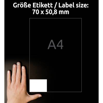 Avery-Zweckform 3669 Universal-Etiketten 70 x 50.8 mm Papier Weiß 1500 St. Permanent haftend Tintenstrahldrucker, Laserd-6