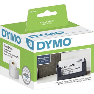 DYMO Etiketten Rolle  S0929100 S0929100 89 x 51 mm Papier Weiß 300 St. Nicht klebend Terminkarten, Visitenkarten 