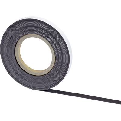 Eine Rolle selbstklebendes Magnetsband, das sich für flexible Anwendungen eignet.