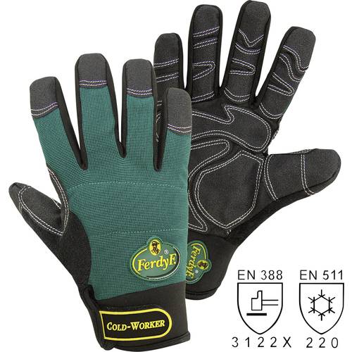 FerdyF. 1990-9 Mechanics COLD WORKER Clarino®-Kunstleder Montagehandschuh Größe (Handschuhe): 9, L EN 388, EN 407 CAT II...