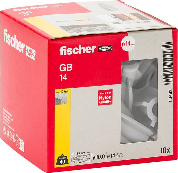 Fischer 050493 GB 14 Gasbetondübel 75 mm 14 mm 10 St.
