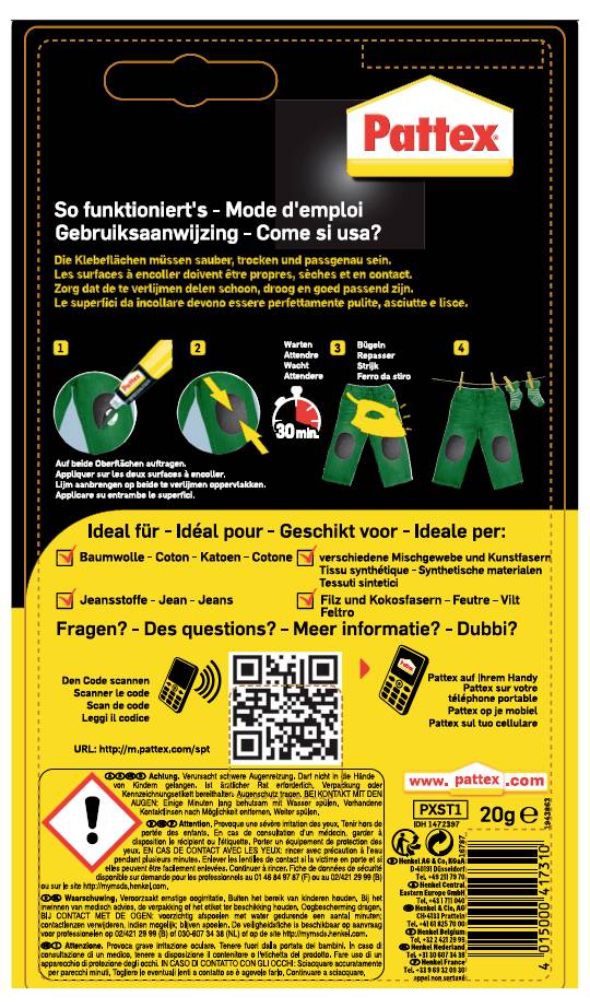 Pattex TEXTIL Spezialkleber PXST1 20 g-2