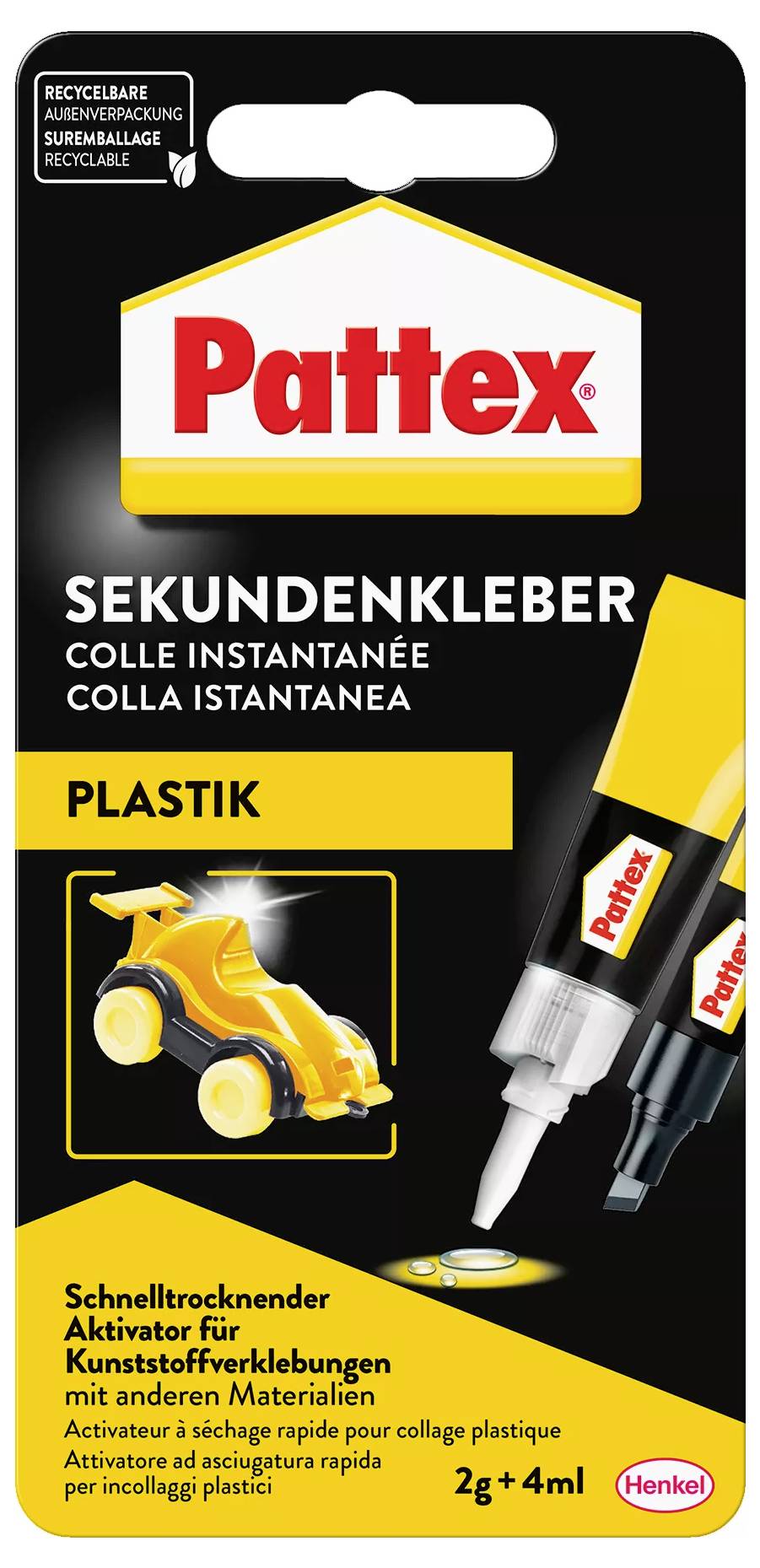 Pattex Plastix Kunststoffkleber PSA1C 1 Set-2