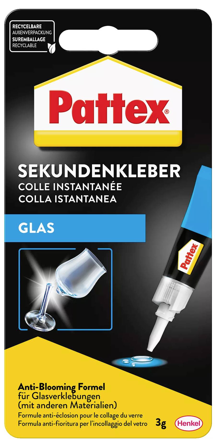 Pattex Glas Sekundenkleber PSV1C 3 g-1