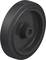 Schwarzes Rad mit der Aufschrift 'Blickle Germany', robustes Design, geeignet für Transportgeräte oder Schwerlastanwendungen.
