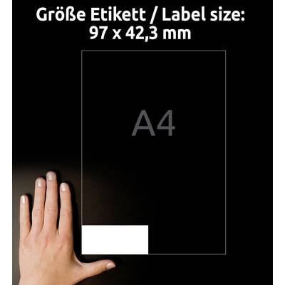 Avery-Zweckform 4781 Universal-Etiketten 97 x 42.3 mm Papier Weiß 360 St. Permanent haftend Tintenstrahldrucker, Laserdr-6