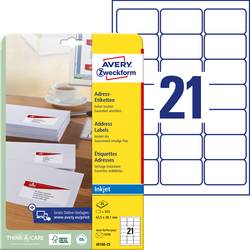 Image of Avery-Zweckform J8160-25 Etiketten 63.5 x 38.1 mm Papier Weiß 525 St. Permanent Adress-Etiketten, Universal-Etiketten