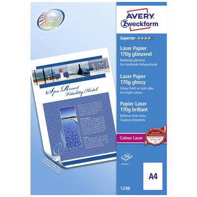 Avery-Zweckform Superior Laser Paper 1298  Laser Druckerpapier DIN A4 170 g/m² 200 Blatt Weiß
