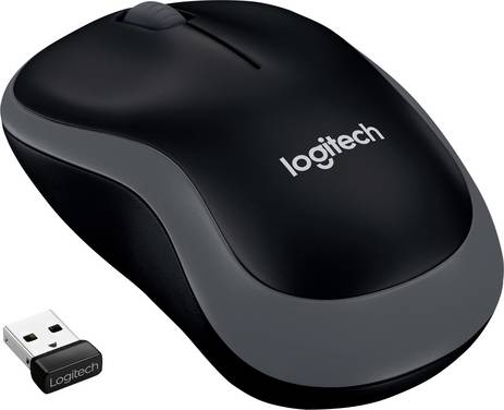Logitech M185  Maus Funk   Optisch Grau 2 Tasten 1000 dpi
