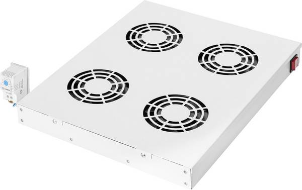Digitus DN-19 FAN-4-HO 19 Zoll 4 x Netzwerkschrank-Lüfter    mit Schalter  Grau