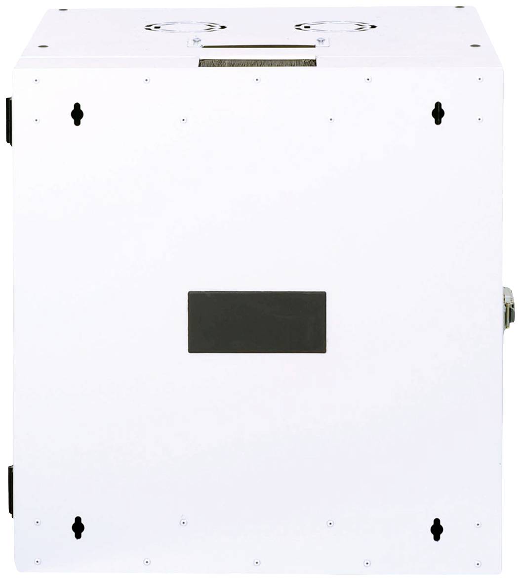 Ein weißer, rechteckiger Kasten ohne erkennbare Markierungen oder Beschriftungen. Oben befinden sich zwei runde Öffnungen.