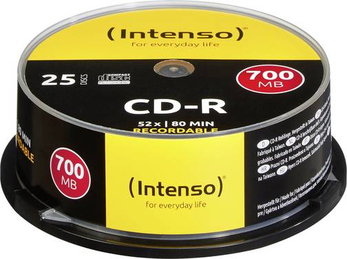 Intenso 1001124 CD-R 80 Rohling 700 MB 25 St. Spindel