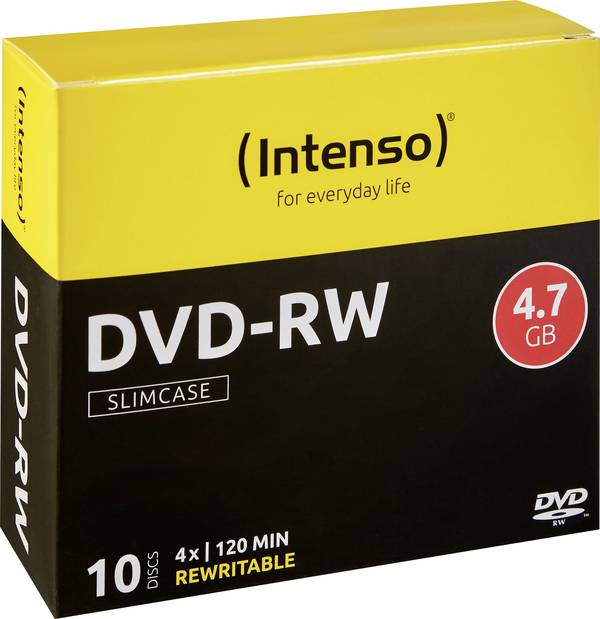 Intenso 4201632 DVD-RW Rohling 4.7 GB 10 St. Slimcase Wiederbeschreibbar