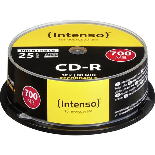 Thumbnail - Intenso 1801124 CD-R 80 Rohling 700 MB 25 St. Spindel Bedruckbar