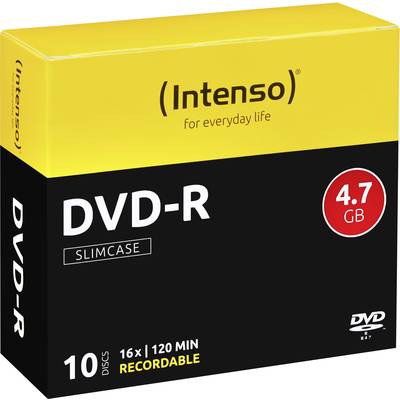 Intenso 4101652 DVD-R Rohling 4.7 GB 10 St. Slimcase 