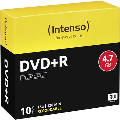Intenso 4111652 DVD+R Rohling 4.7 GB 10 St. Slimcase 