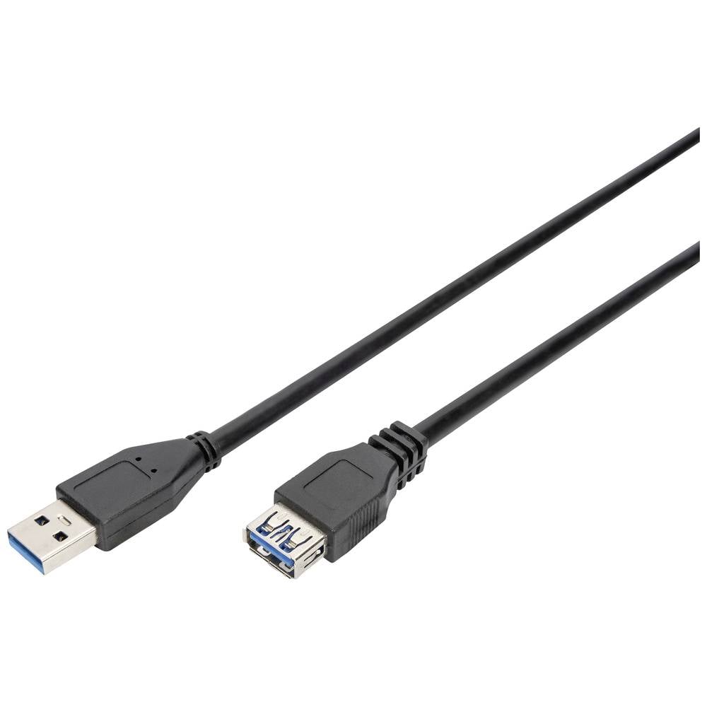 USB 3.0 Verlengkabel [1x USB 3.0 stekker A 1x USB 3.0 bus A] 3 m Zwart UL gecertificeerd