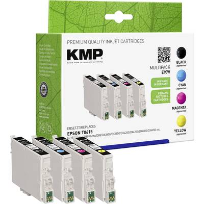KMP Druckerpatrone ersetzt Epson T0611, T0612, T0613, T0614 Kompatibel Kombi-Pack Schwarz, Cyan, Magenta, Gelb E97V 1603