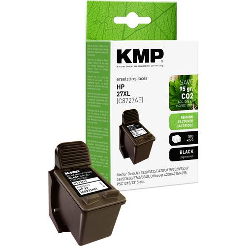 KMP Druckerpatrone ersetzt HP 27, C8727AE Kompatibel Schwarz H13 0997,4271