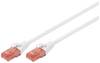 Digitus DK-1617-020/WH RJ45 Patchkabel CAT 6 U/UTP 2.00 m Weiß Halogenfrei 1 St.