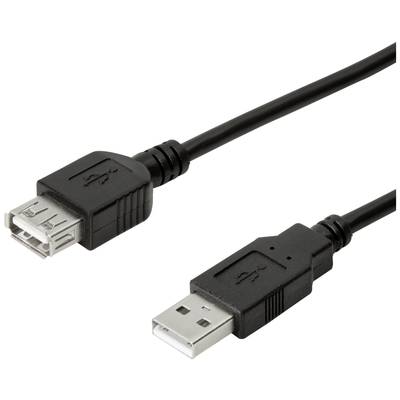 Ein USB-Verlängerungskabel mit einem männlichen und einem weiblichen Anschluss, das dazu dient, die Reichweite eines USB-Geräts zu erweitern.