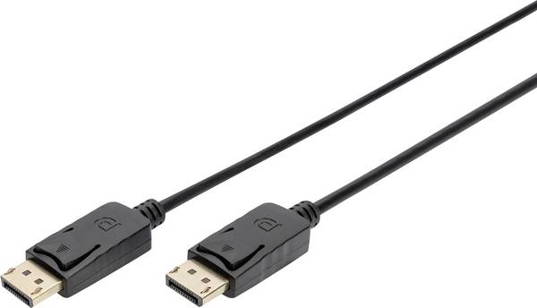 Digitus DisplayPort Anschlusskabel DisplayPort Stecker, DisplayPort Stecker 1.00 m Schwarz AK-340100-010-S  DisplayPort-Kabel