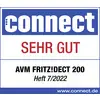 'connect' Bewertungssiegel mit 'SEHR GUT' für AVM FRITZ!DECT 200, erschienen in Heft 7/2022.